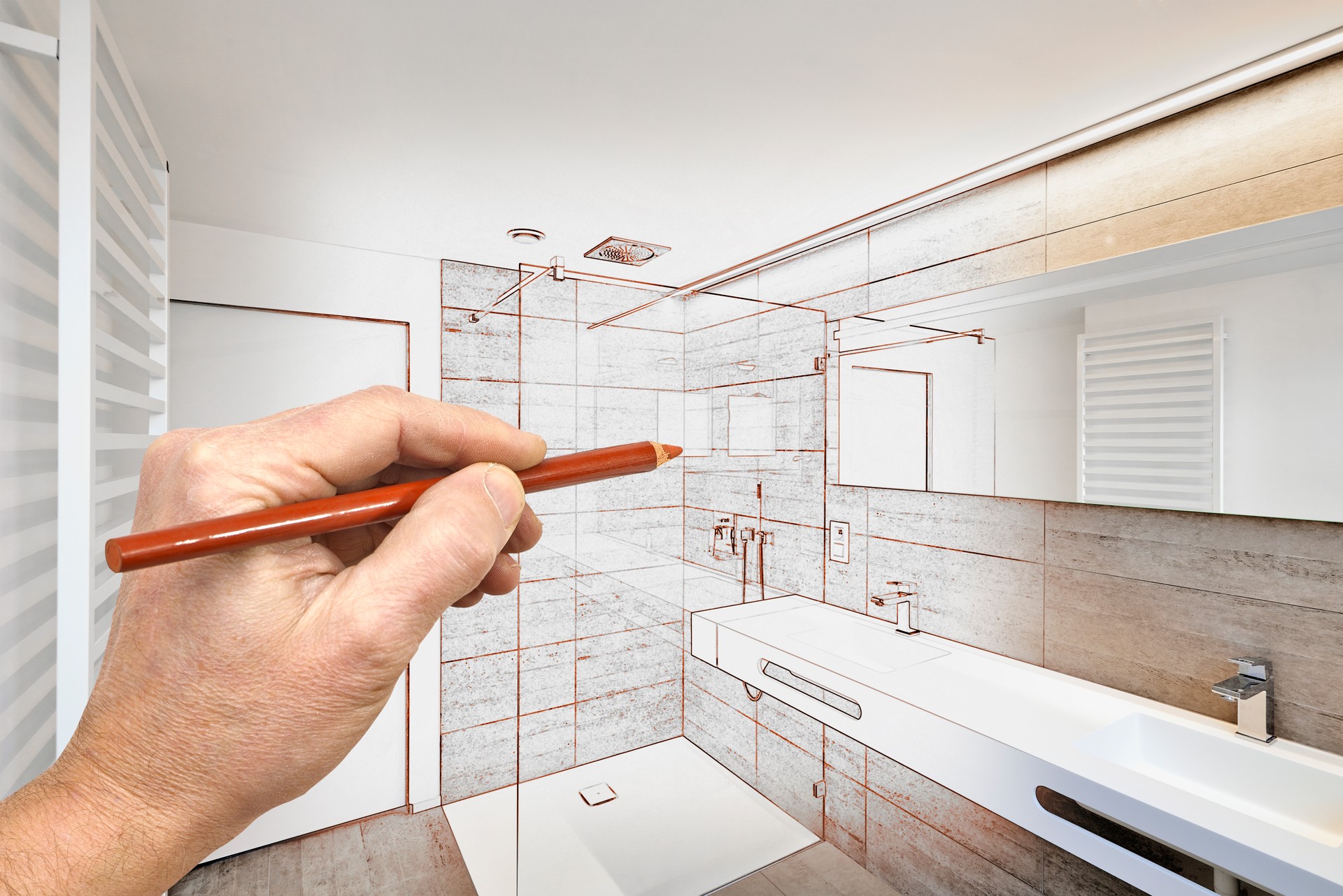 Rénovation d’une salle de bains de luxe de dessin